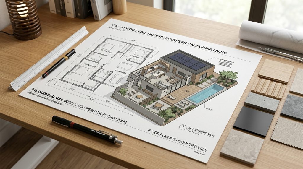 Architectural ADU Blueprint Drafting Set
